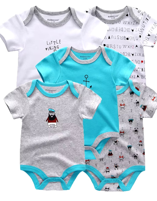 Load image into Gallery viewer, 2022 5Pcs/Lot Baby Boys Clothes Bodysuits Unicorn 100%Cotton Girls Clothing Newborn Baby Girls Clothes Roupas De Bebe 0-12M
