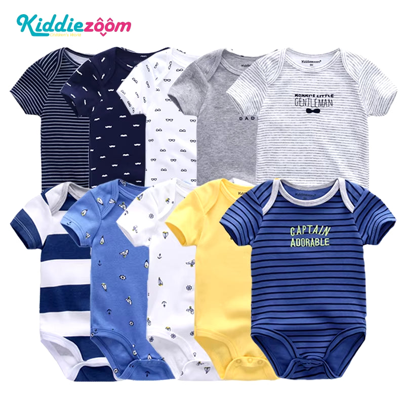 2022 5Pcs/Lot Baby Boys Clothes Bodysuits Unicorn 100%Cotton Girls Clothing Newborn Baby Girls Clothes Roupas De Bebe 0-12M