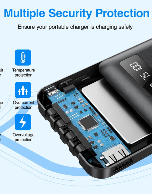 Load image into Gallery viewer, 20000Mah Power Bank Portable Charger with Cables, USB Fast Charging for Phone
