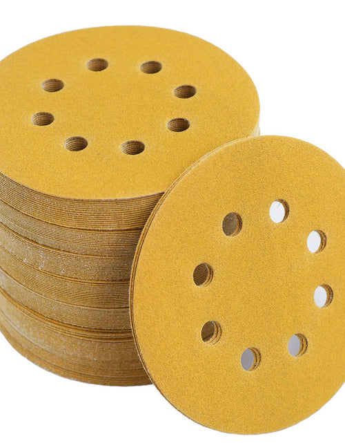 Load image into Gallery viewer, 5-Inch 8-Hole Hook and Loop Sanding Discs 150-Grit Random Orbit Sandpaper, 100-Pack
