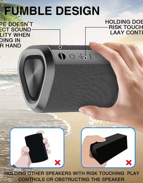 Load image into Gallery viewer, Bluetooth Speaker, 24H Playtime Portable Wireless Bluetooth 5.0 Speaker with Stereo Bass, up to 100 Ft Bluetooth Range, IPX7 Waterproof Mini Bluetooth Speaker
