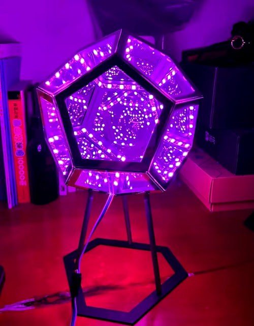 Load image into Gallery viewer, 3D Cube Light Creative Cool Infinite Dodecahedron Nightlight Colorful Art Light USB Nightlight Girls Birthday Christmas Gift
