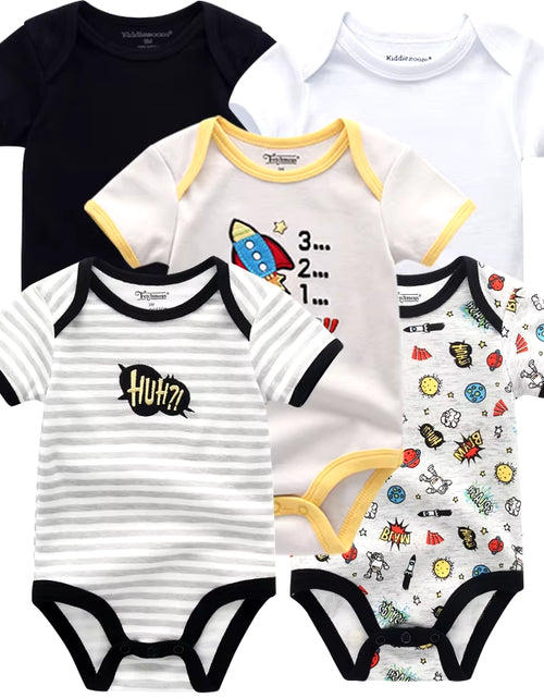 Load image into Gallery viewer, 2022 5Pcs/Lot Baby Boys Clothes Bodysuits Unicorn 100%Cotton Girls Clothing Newborn Baby Girls Clothes Roupas De Bebe 0-12M
