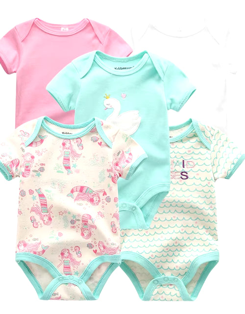 Load image into Gallery viewer, 2022 5Pcs/Lot Baby Boys Clothes Bodysuits Unicorn 100%Cotton Girls Clothing Newborn Baby Girls Clothes Roupas De Bebe 0-12M
