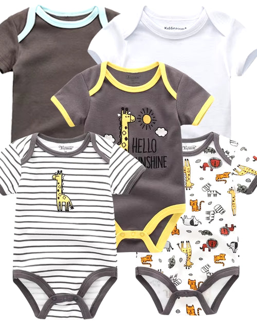 Load image into Gallery viewer, 2022 5Pcs/Lot Baby Boys Clothes Bodysuits Unicorn 100%Cotton Girls Clothing Newborn Baby Girls Clothes Roupas De Bebe 0-12M
