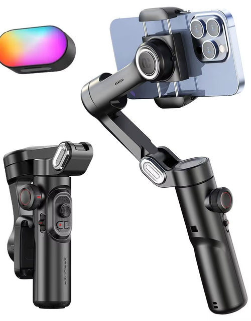 Load image into Gallery viewer, AOCHUAN 3-Axis Handheld Gimbal Stabilizer for Smartphone with Fill Light for Iphone Android Face Tracking Tiktok Vlog Smart XE
