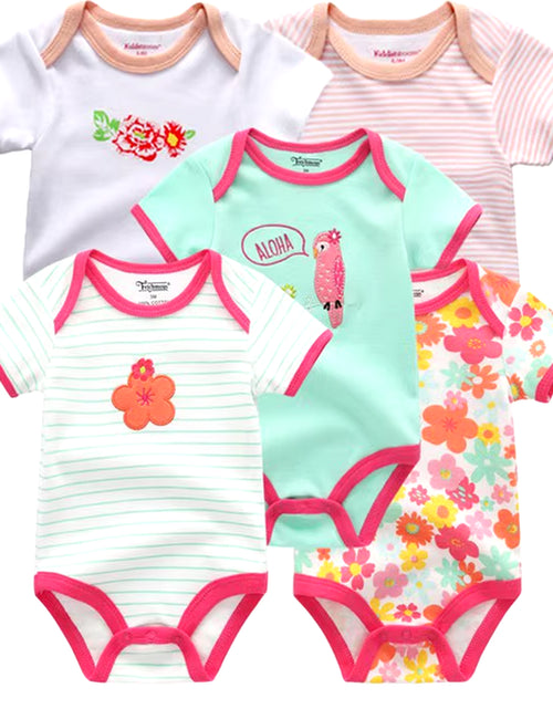 Load image into Gallery viewer, 2022 5Pcs/Lot Baby Boys Clothes Bodysuits Unicorn 100%Cotton Girls Clothing Newborn Baby Girls Clothes Roupas De Bebe 0-12M
