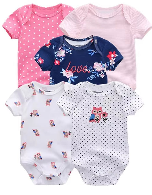 Load image into Gallery viewer, 2022 5Pcs/Lot Baby Boys Clothes Bodysuits Unicorn 100%Cotton Girls Clothing Newborn Baby Girls Clothes Roupas De Bebe 0-12M
