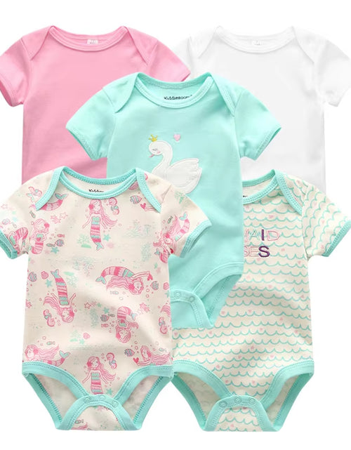 Load image into Gallery viewer, 2022 5Pcs/Lot Baby Boys Clothes Bodysuits Unicorn 100%Cotton Girls Clothing Newborn Baby Girls Clothes Roupas De Bebe 0-12M
