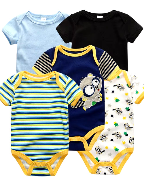 Load image into Gallery viewer, 2022 5Pcs/Lot Baby Boys Clothes Bodysuits Unicorn 100%Cotton Girls Clothing Newborn Baby Girls Clothes Roupas De Bebe 0-12M
