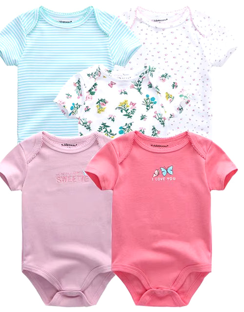 Load image into Gallery viewer, 2022 5Pcs/Lot Baby Boys Clothes Bodysuits Unicorn 100%Cotton Girls Clothing Newborn Baby Girls Clothes Roupas De Bebe 0-12M
