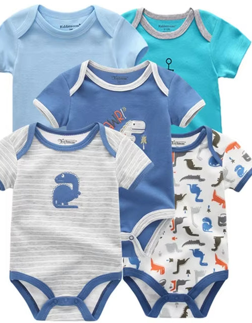 Load image into Gallery viewer, 2022 5Pcs/Lot Baby Boys Clothes Bodysuits Unicorn 100%Cotton Girls Clothing Newborn Baby Girls Clothes Roupas De Bebe 0-12M
