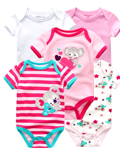 Load image into Gallery viewer, 2022 5Pcs/Lot Baby Boys Clothes Bodysuits Unicorn 100%Cotton Girls Clothing Newborn Baby Girls Clothes Roupas De Bebe 0-12M
