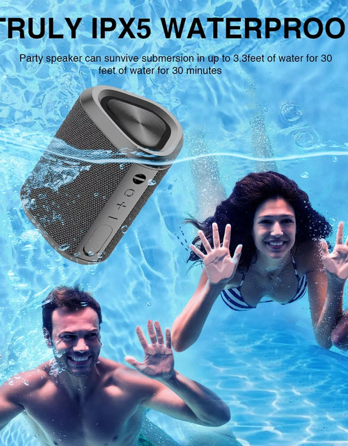 Load image into Gallery viewer, Bluetooth Speaker, 24H Playtime Portable Wireless Bluetooth 5.0 Speaker with Stereo Bass, up to 100 Ft Bluetooth Range, IPX7 Waterproof Mini Bluetooth Speaker
